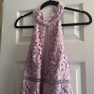 Lilac floral overlay dress